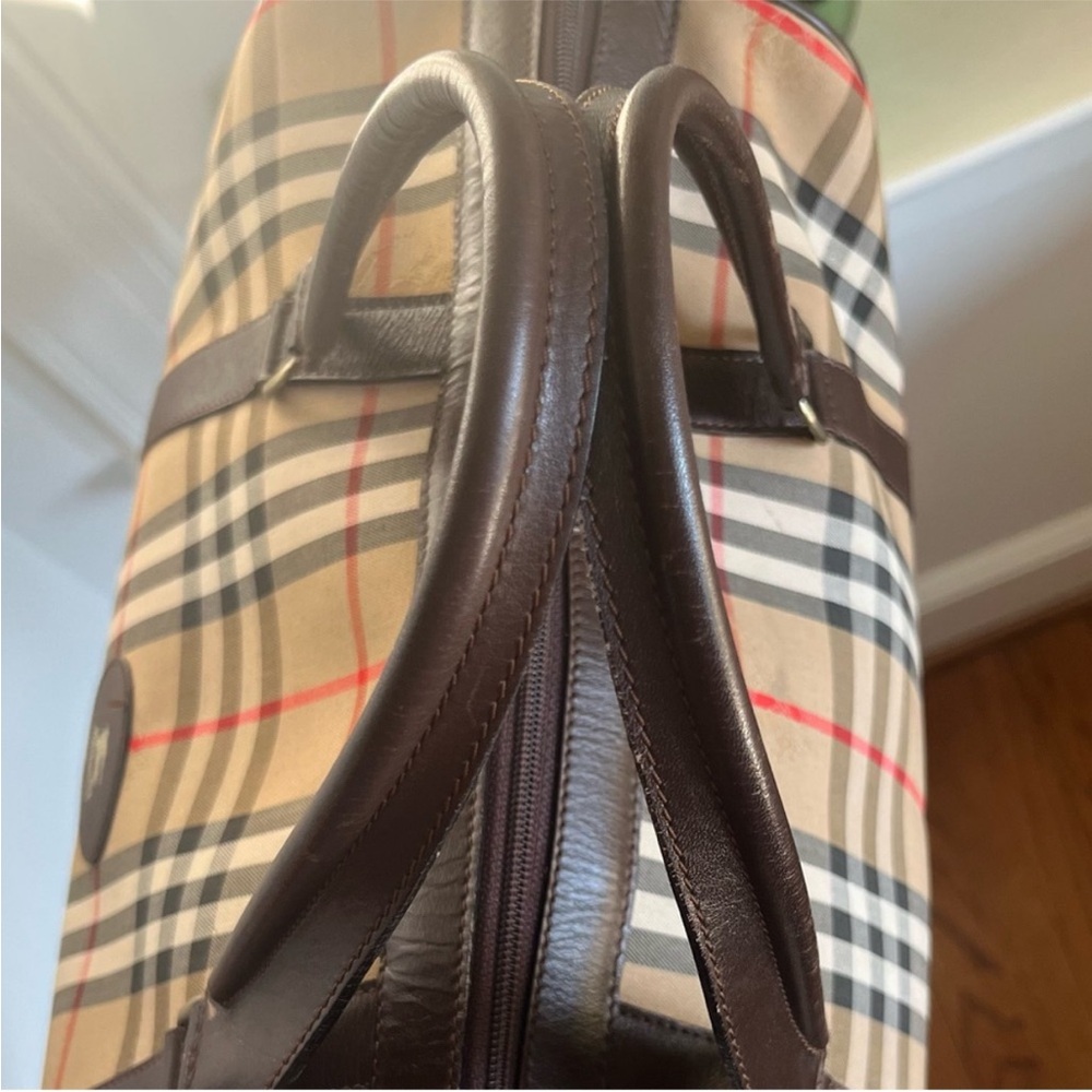 Burberry Burberrys Classic Nova Check Boston Bag Purse Satchel EUC - Picture 3 of 8